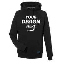 Nautica Unisex Anchor Fleece Hooded Sweatshirt, Black, Front view, Mockup