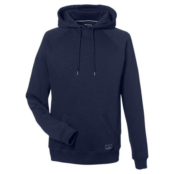 Nautica Unisex Anchor Fleece Hooded Sweatshirt, Navy, Front view