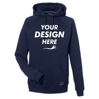 Nautica Unisex Anchor Fleece Hooded Sweatshirt, Navy, Front view, Mockup