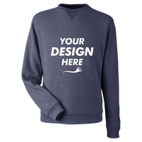 Nautica Unisex Sun Surfer Supreme Crewneck Sweatshirt, Vintage Navy, Front view, Mockup