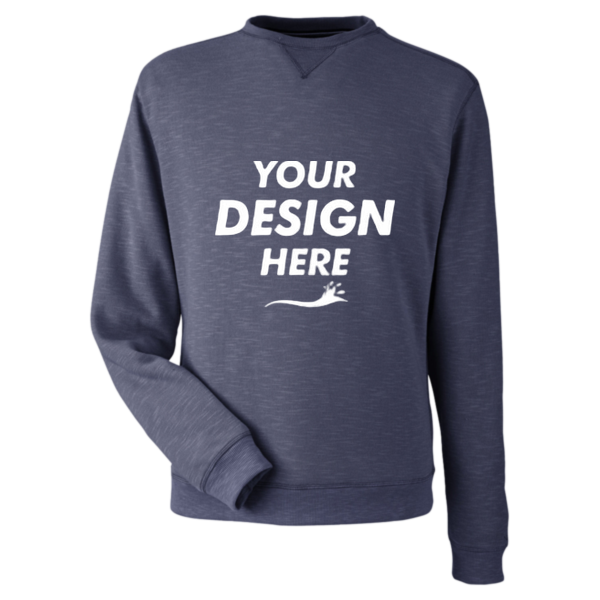 Nautica Unisex Sun Surfer Supreme Crewneck Sweatshirt, Vintage Navy, Front view, Mockup