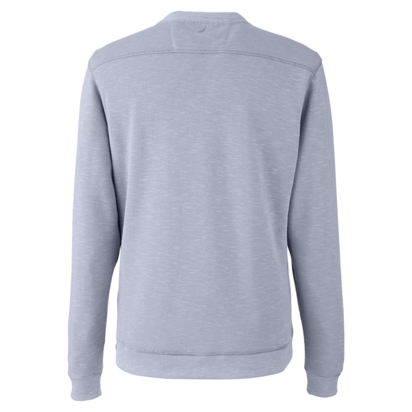 Nautica Unisex Sun Surfer Supreme Crewneck Sweatshirt, Vintage Pebble, Back view
