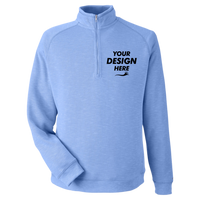 Nautica Unisex Sun Surfer Supreme Quarter-Zip Sweatshirt, Vintage Mavi, Front view, Mockup
