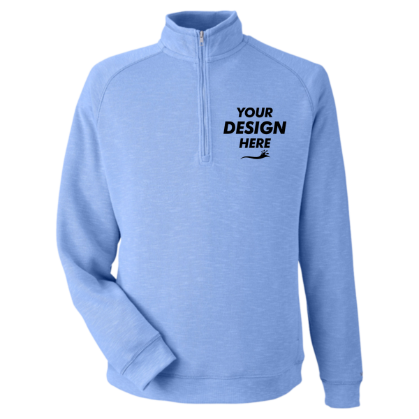 Nautica Unisex Sun Surfer Supreme Quarter-Zip Sweatshirt, Vintage Mavi, Front view, Mockup