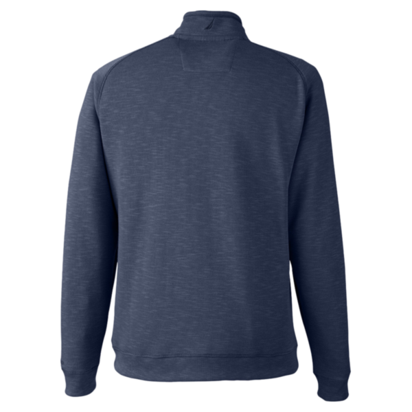 Nautica Unisex Sun Surfer Supreme Quarter-Zip Sweatshirt, Vintage Navy, Back view