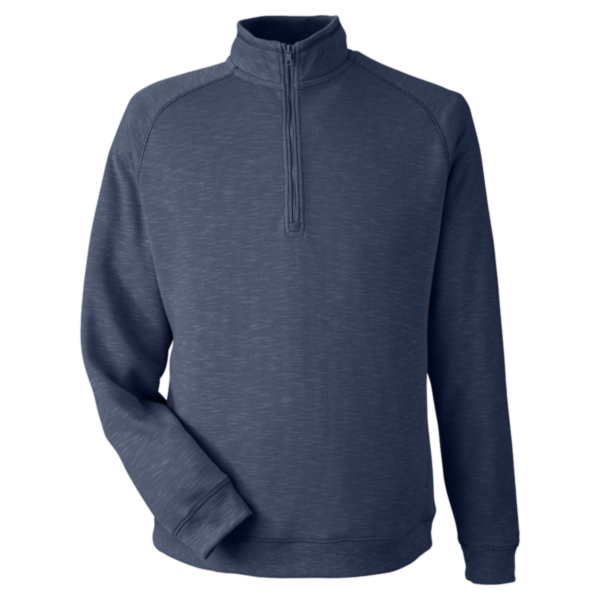 Nautica Unisex Sun Surfer Supreme Quarter-Zip Sweatshirt, Vintage Navy, Front view