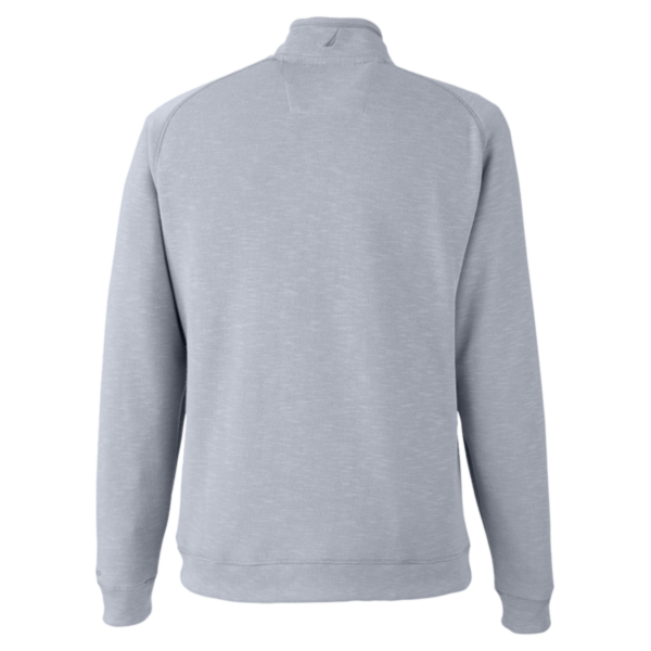 Nautica Unisex Sun Surfer Supreme Quarter-Zip Sweatshirt, Vintage Pebble, Back view