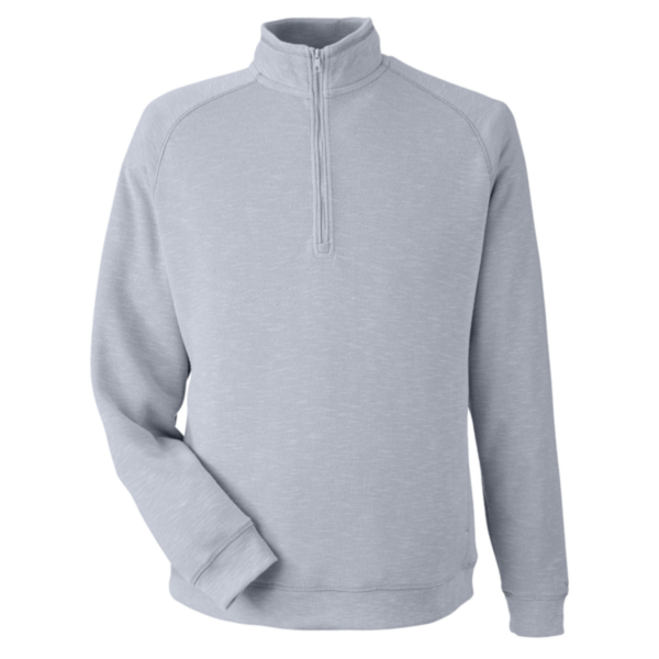 Nautica Unisex Sun Surfer Supreme Quarter-Zip Sweatshirt, Vintage Pebble, Front view