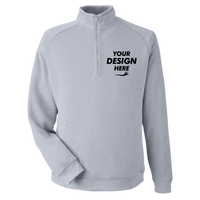 Nautica Unisex Sun Surfer Supreme Quarter-Zip Sweatshirt, Vintage Pebble, Front view, Mockup