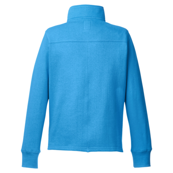 Nautica Women's Anchor Fleece Quarter-Zip Sweatshirt, Azure Blue, Back view