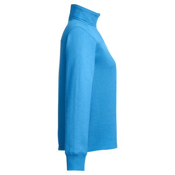 Nautica Women's Anchor Fleece Quarter-Zip Sweatshirt, Azure Blue, Right Sleeve view