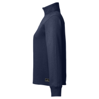 Nautica Women's Anchor Fleece Quarter-Zip Sweatshirt, Navy, Left Sleeve view