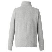 Nautica Women's Anchor Fleece Quarter-Zip Sweatshirt, Oxford Heather, Back view