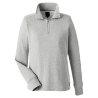 Nautica Women's Anchor Fleece Quarter-Zip Sweatshirt, Oxford Heather, Front view