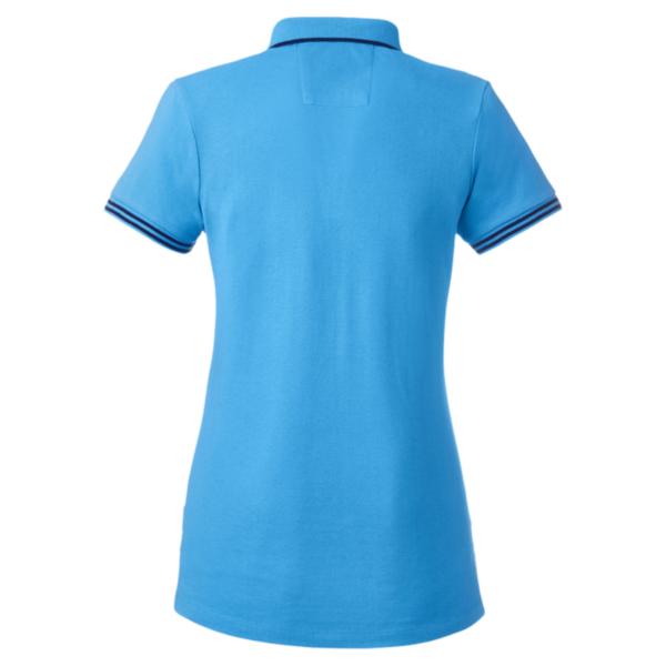 Nautica Women's Deck Polo, Azure Blue, Back view