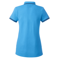 Nautica Women's Deck Polo, Azure Blue, Back view