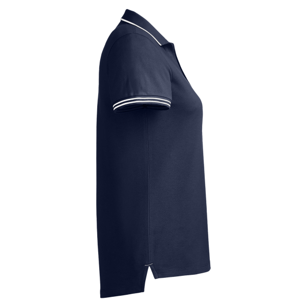 Nautica Women's Deck Polo, Navy, Right Sleeve view