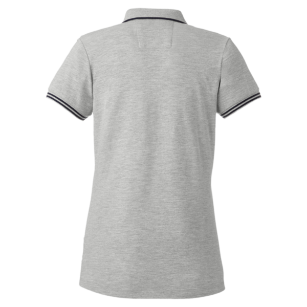 Nautica Women's Deck Polo, Oxford Heather, Back view