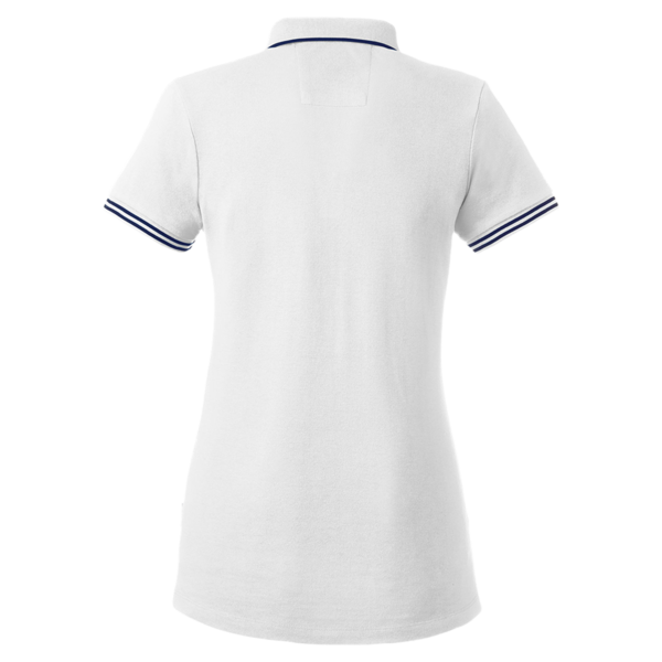 Nautica Women's Deck Polo, White, Back view