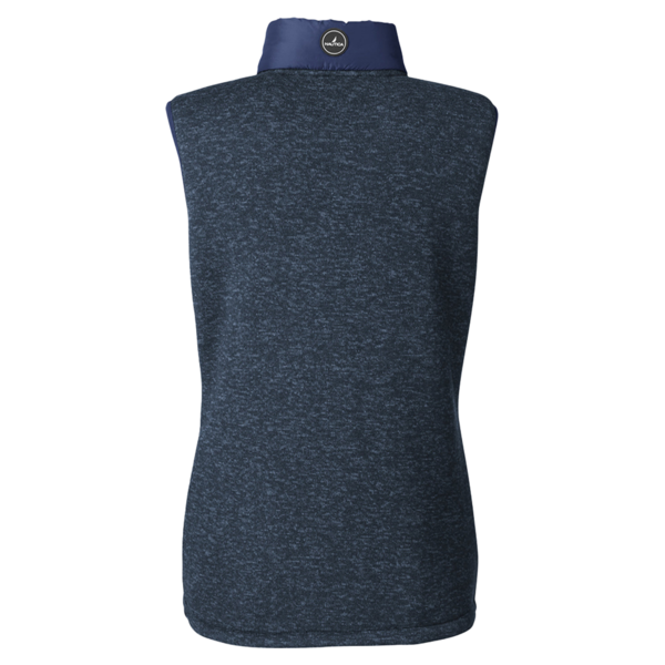 Nautica Women's Harbor Puffer Vest, Navy / Navy Heather, Back view