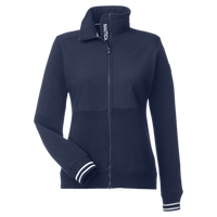 Nautica Women's Navigator Fleece Full-Zip Jacket, Navy / Navy, Front view