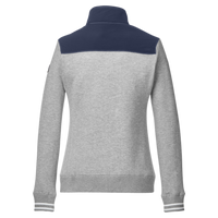 Nautica Women's Navigator Fleece Full-Zip Jacket, Oxford Heather / Navy, Back view