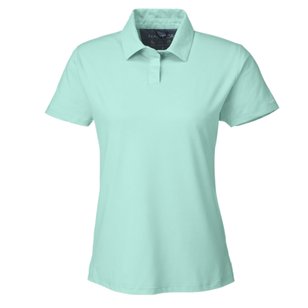 Nautica Women's Saltwater Polo, Cool Mint, Front view