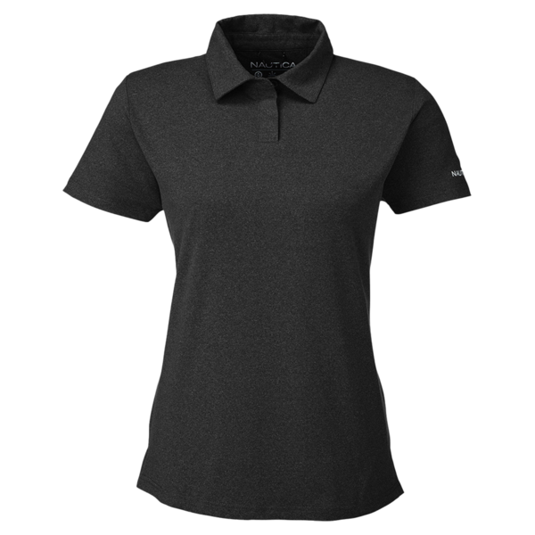 Nautica Women's Saltwater Polo, Onyx, Front view