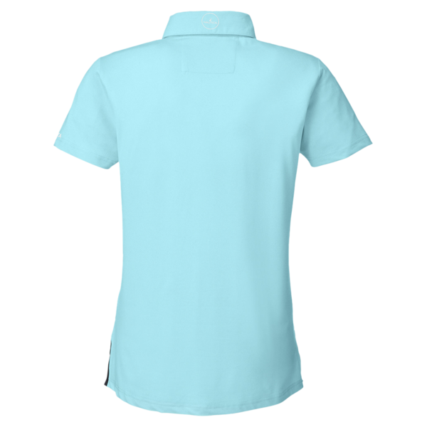 Nautica Women's Saltwater Polo, Sea Mist, Back view
