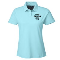 Nautica Women's Saltwater Polo, Sea Mist, Front view, Mockup