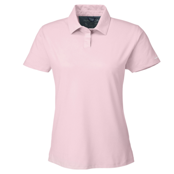 Nautica Women's Saltwater Polo, Sunset Pink, Front view