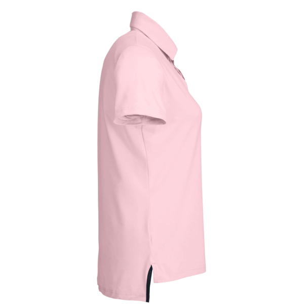 Nautica Women's Saltwater Polo, Sunset Pink, Right Sleeve view