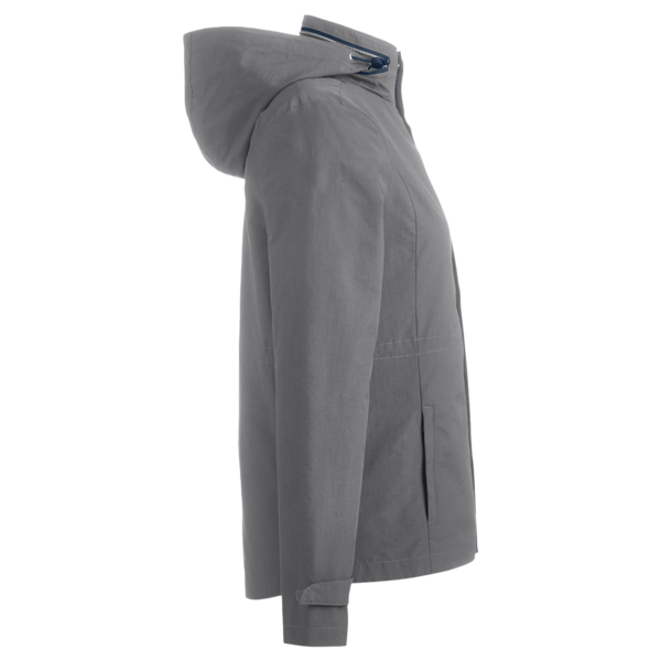 Nautica Women's Voyage Hooded Rain Jacket, Graphite, Right Sleeve view