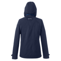 Nautica Women's Voyage Hooded Rain Jacket, Navy, Back view