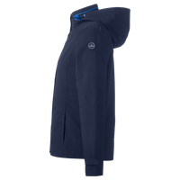 Nautica Women's Voyage Hooded Rain Jacket, Navy, Left Sleeve view