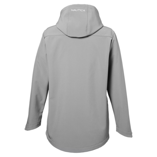 Nautica Women's Wavestorm Hooded Soft Shell Jacket, Graphite, Back view