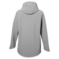 Nautica Women's Wavestorm Hooded Soft Shell Jacket, Graphite, Back view