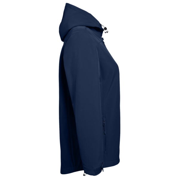 Nautica Women's Wavestorm Hooded Soft Shell Jacket, Navy, Right Sleeve view