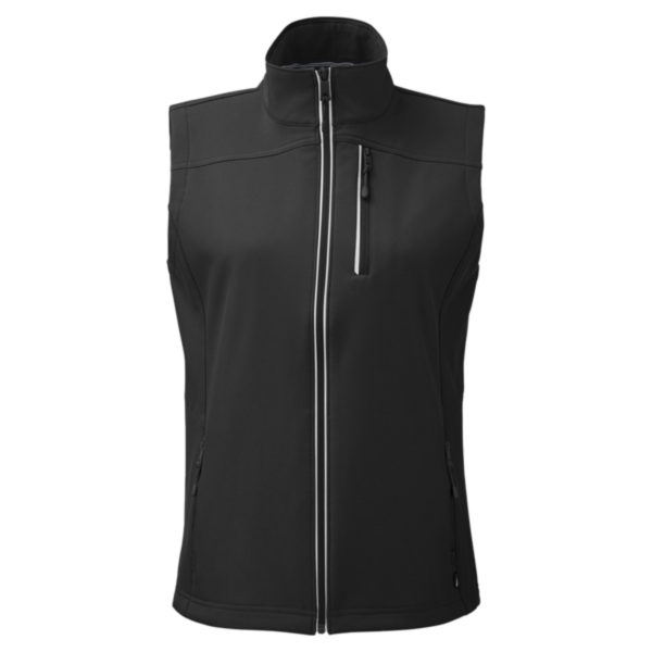 Nautica Women's Wavestorm Soft Shell Vest, Black, Front view
