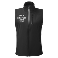 Nautica Women's Wavestorm Soft Shell Vest, Black, Front view, Mockup
