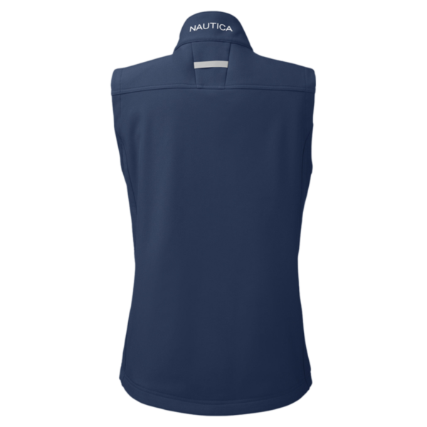 Nautica Women's Wavestorm Soft Shell Vest, Navy, Back view