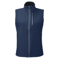 Nautica Women's Wavestorm Soft Shell Vest, Navy, Front view