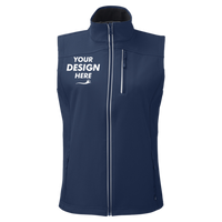 Nautica Women's Wavestorm Soft Shell Vest, Navy, Front view, Mockup