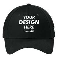 New Era Adjustable Structured Cap, Flag Black, Front view, Mockup