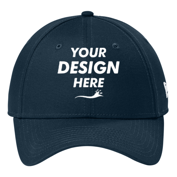 New Era Adjustable Structured Cap, Flag Deep Navy, Front view, Mockup