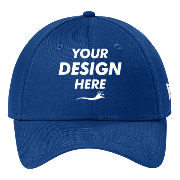 New Era Adjustable Structured Cap, Flag Royal, Front view, Mockup