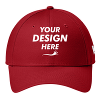 New Era Adjustable Structured Cap, Flag Scarlet Red, Front view, Mockup