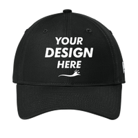New Era Adjustable Unstructured Cap, Flag Black, Front view, Mockup