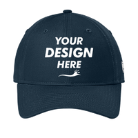 New Era Adjustable Unstructured Cap, Flag Deep Navy, Front view, Mockup