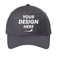 New Era Adjustable Unstructured Cap, Flag Graphite, Front view, Mockup